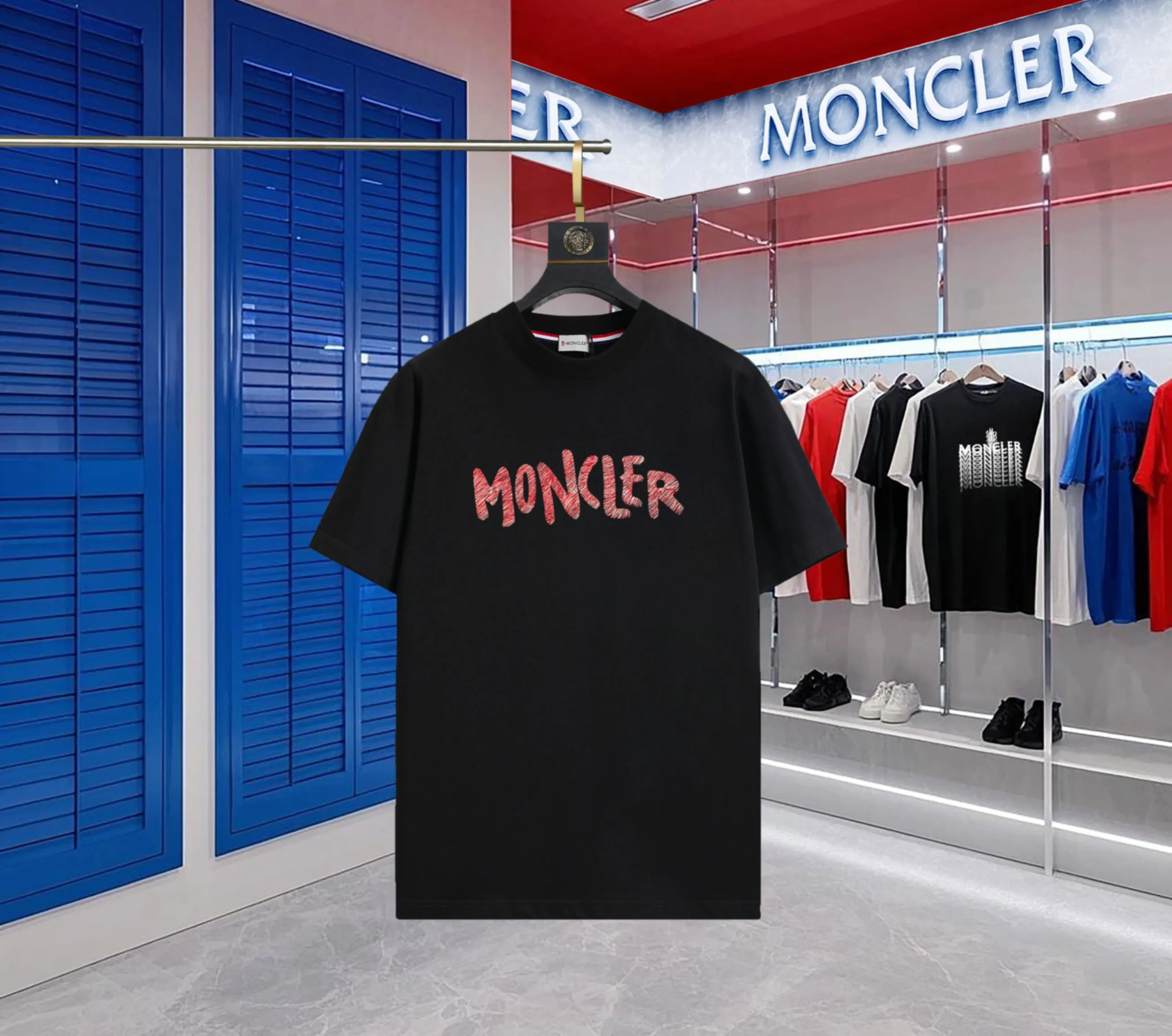 P80💰《Moncler~ 》2025New Arrival Quality T , Versatile Quality ！ ‼ 32 250G ‼ ， ， ， ， T 🤪 Sizes：S-M-L-XL-2XL ：Black，White， Same Style